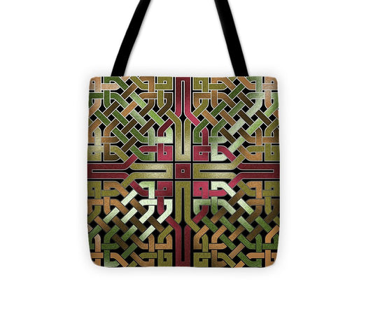 Earthtone Celtic Knot Square - Tote Bag