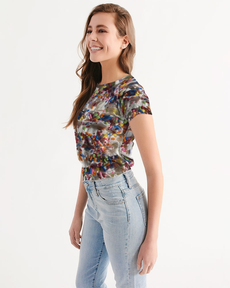 Rainbow Sprinkles On Whipped Cream Women's Tee