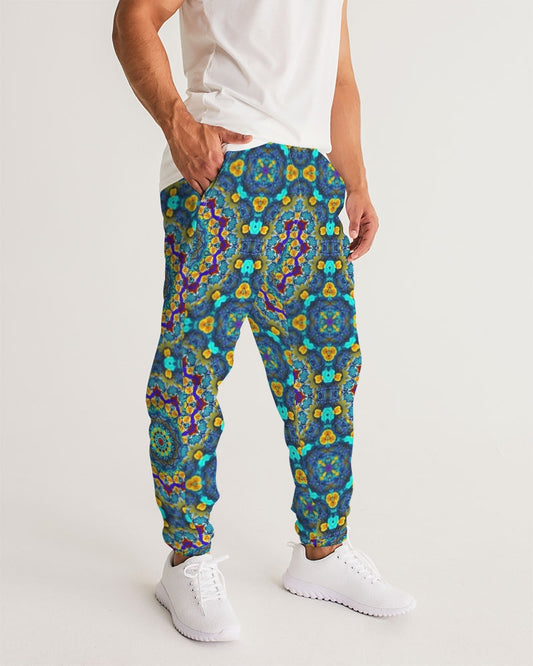 Blue Green Blur Kaleidoscope Men's Track Pants