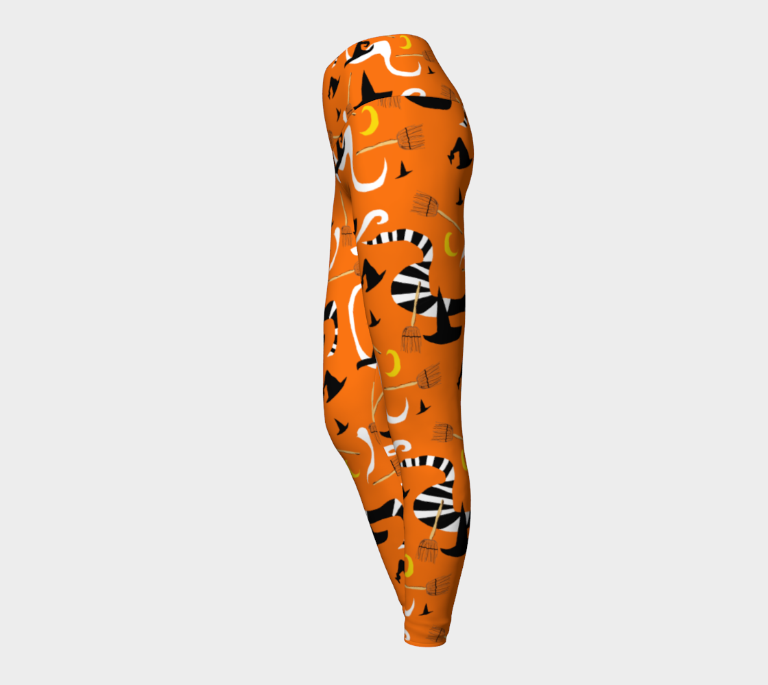 Witches Hats and Brooms Yoga Leggings