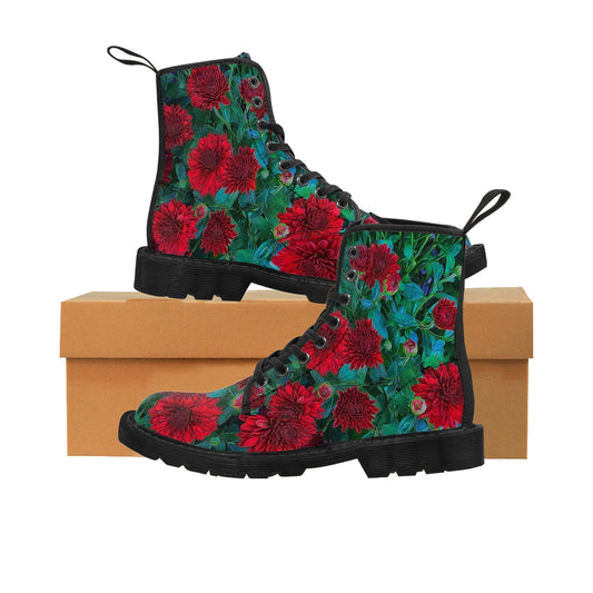 Red Mums Women's Canvas Boots