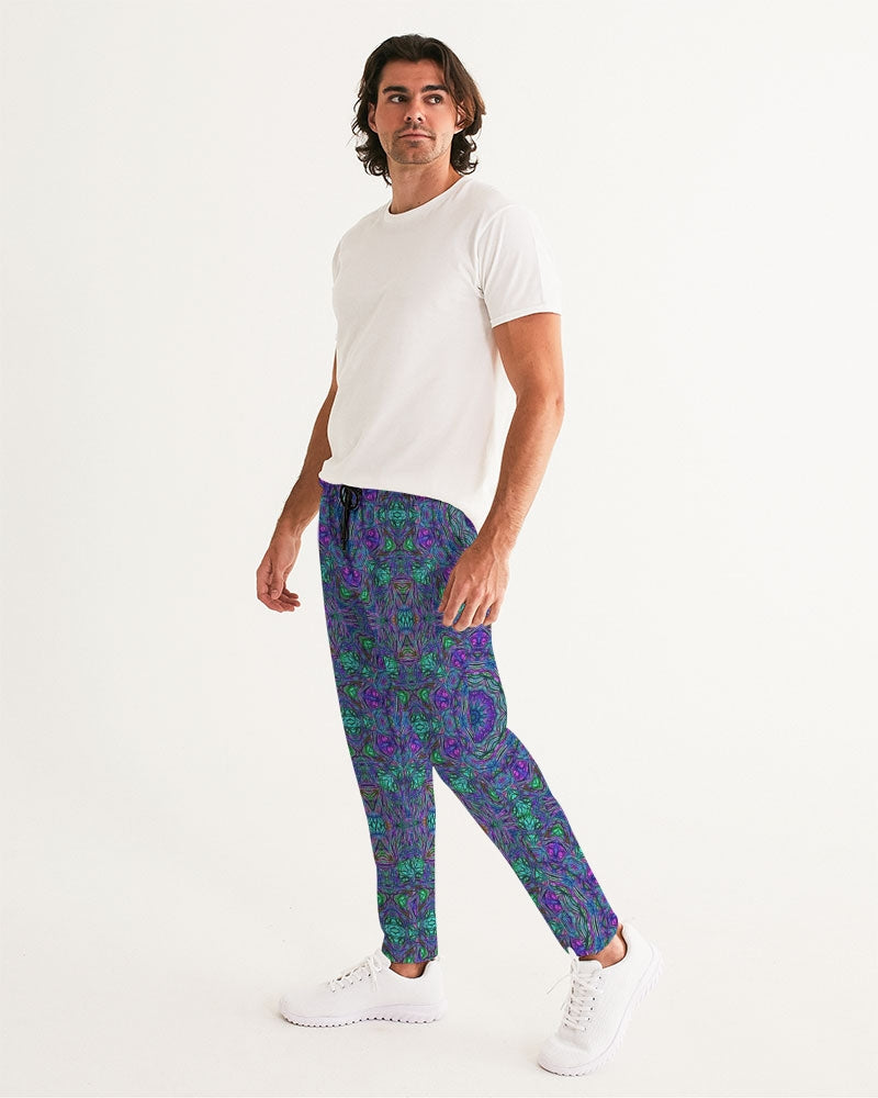 Blue Green Purple Kaleidoscope Men's Joggers
