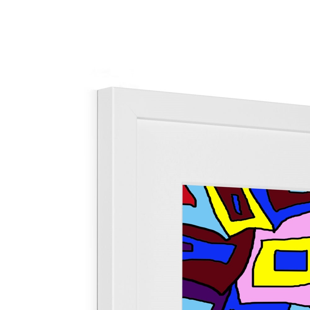 Wavy Square Pattern Framed & Mounted Print