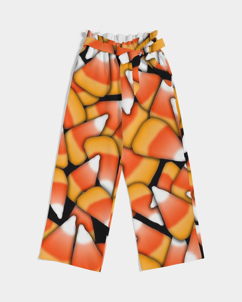 Candy Corn Pattern Women's High-Rise Wide Leg Pants