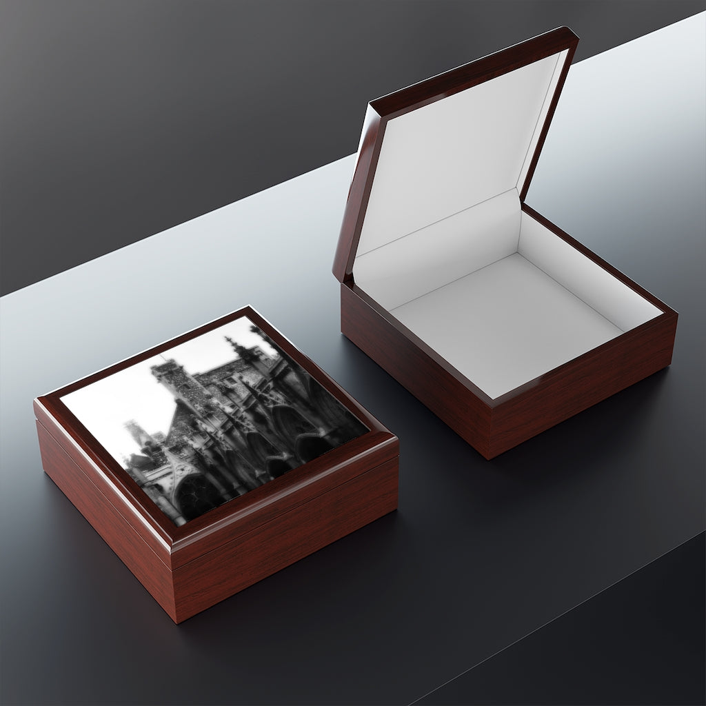 vintage Travel Gothic Arches Jewelry Box