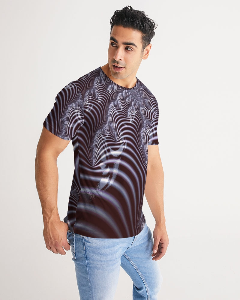 Black and White Spiral Fractal Men's Tee