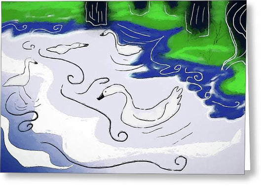 Egrets - Greeting Card