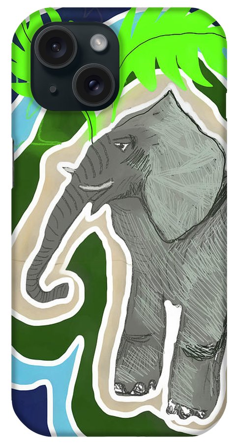 Elephant Sandy Blue - Phone Case