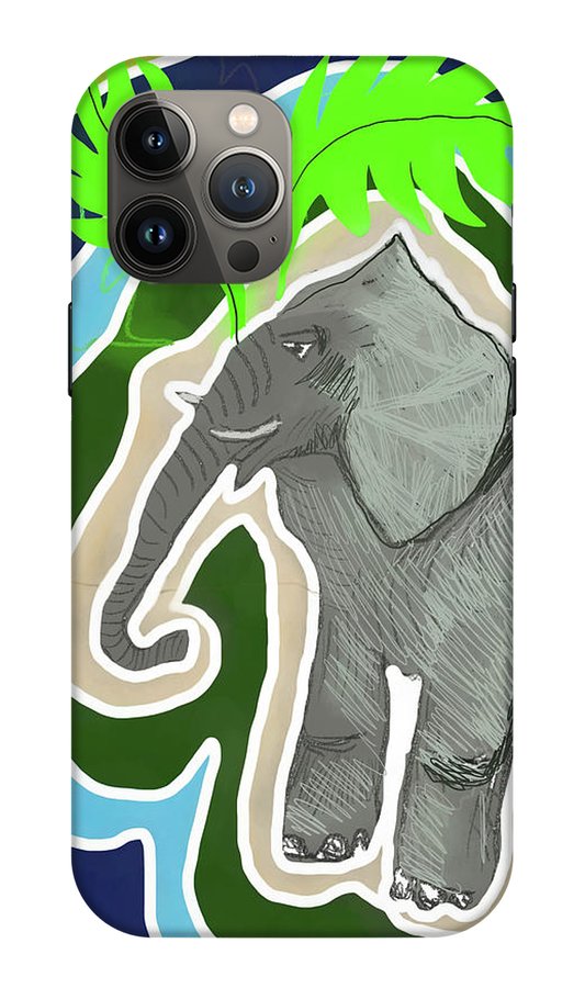 Elephant Sandy Blue - Phone Case