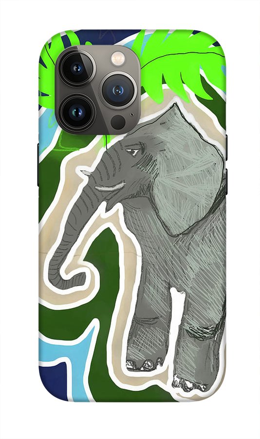 Elephant Sandy Blue - Phone Case