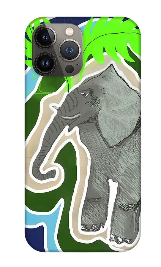 Elephant Sandy Blue - Phone Case