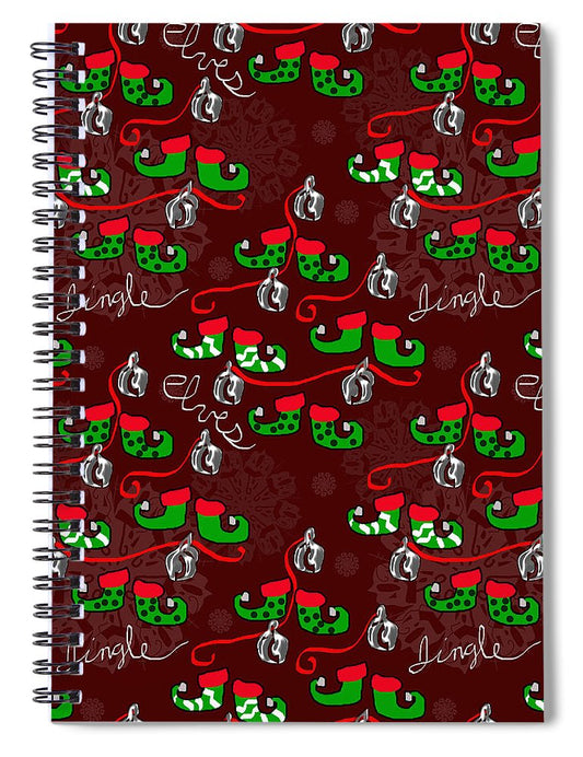 Elves Jingle - Spiral Notebook
