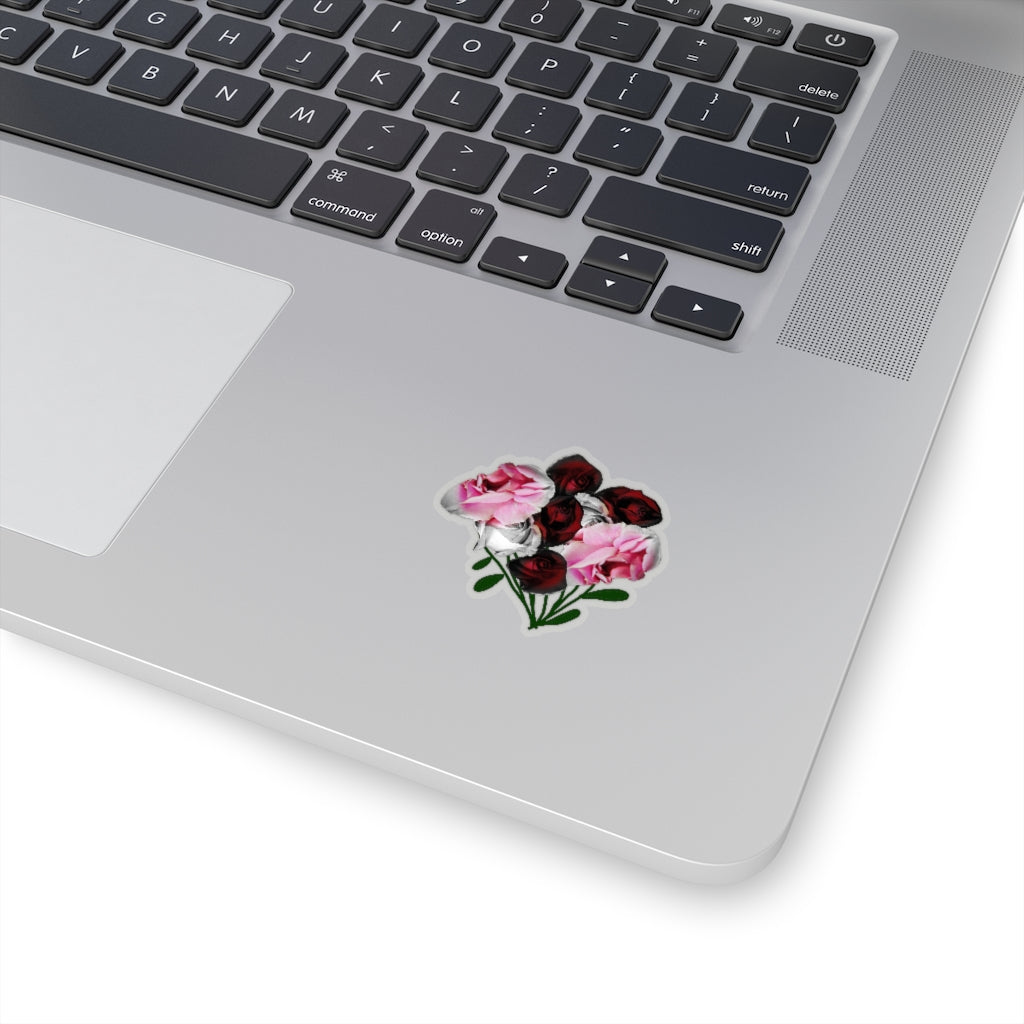 Pink and Red Roses Kiss-Cut Stickers