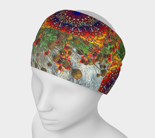 Orange Flower Garden Headband
