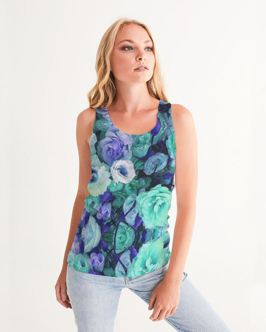 Aqua Flowers Women's Tank