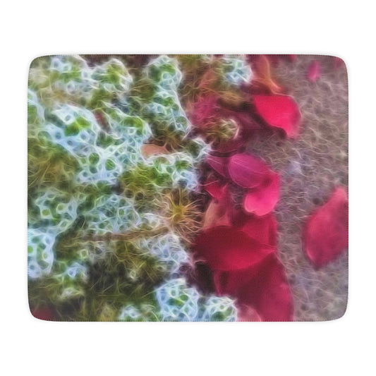 Fall Sidewalk Kenosha Tan Sherpa Blanket