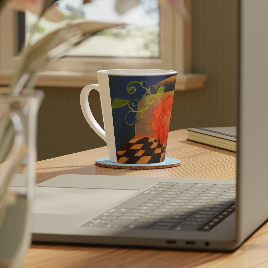 Flower In Tunnel Latte Mug, 12oz