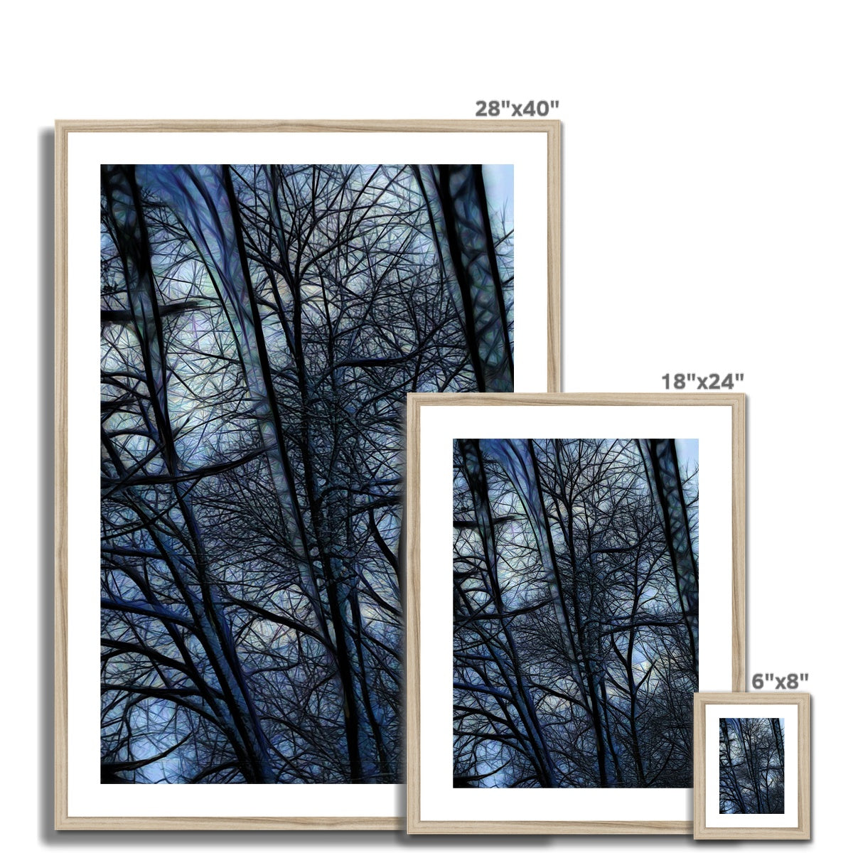 Twilight Icicles Framed & Mounted Print