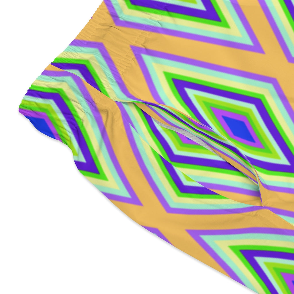 Colorful Diamonds Variation 1 Swim Trunks