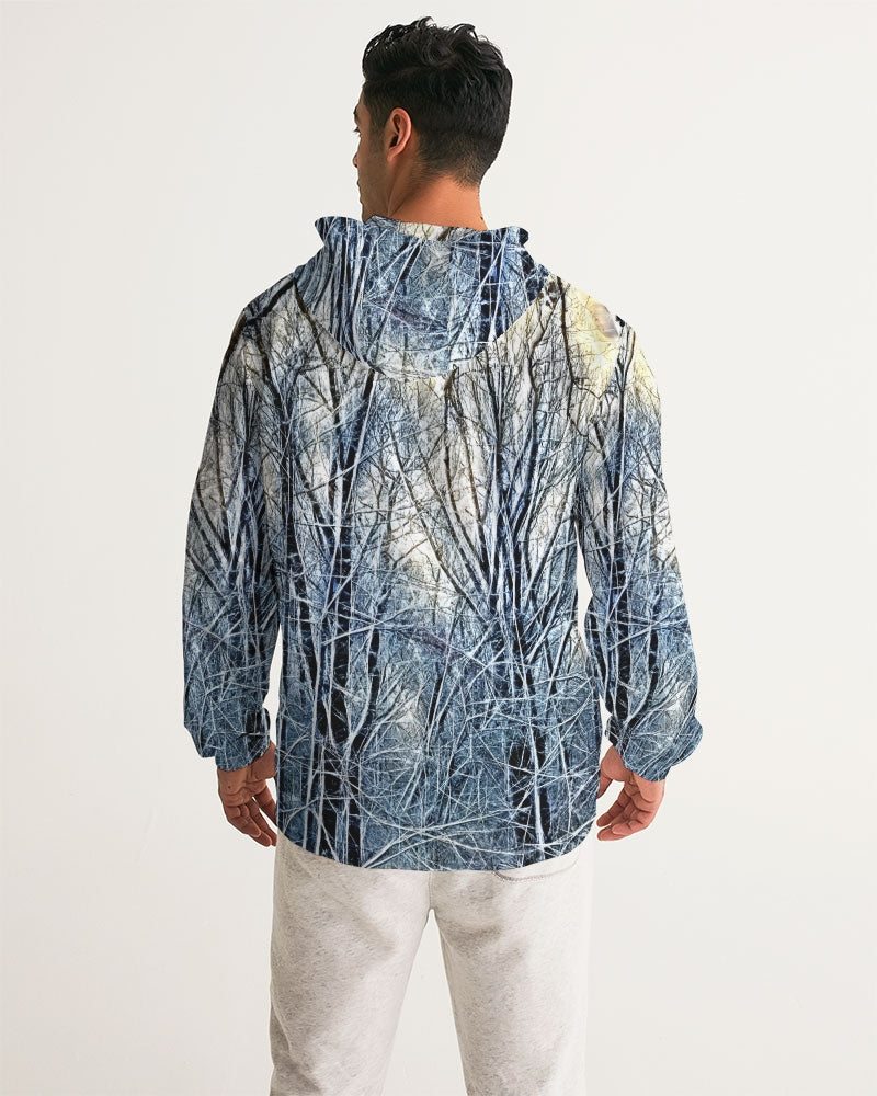 4 Oclock Winter Landscape Men's Windbreaker