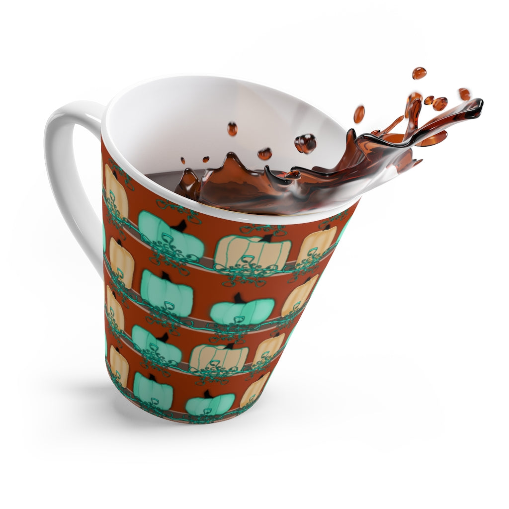 Blue Green Pumpkins Latte mug