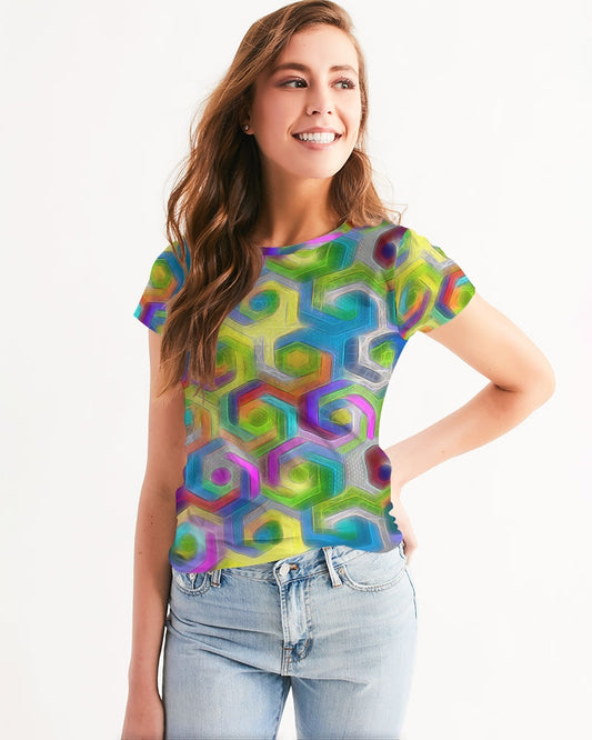Colorful Hexagons Women's Tee
