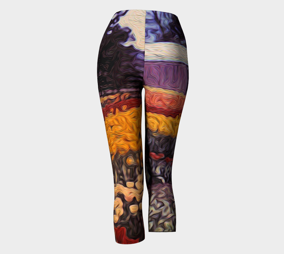 Vintage Field of Tulips Capris