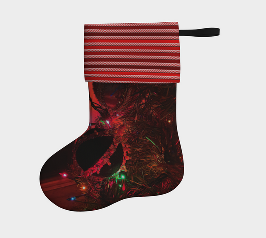 Christmas Lights at The Window Stocking