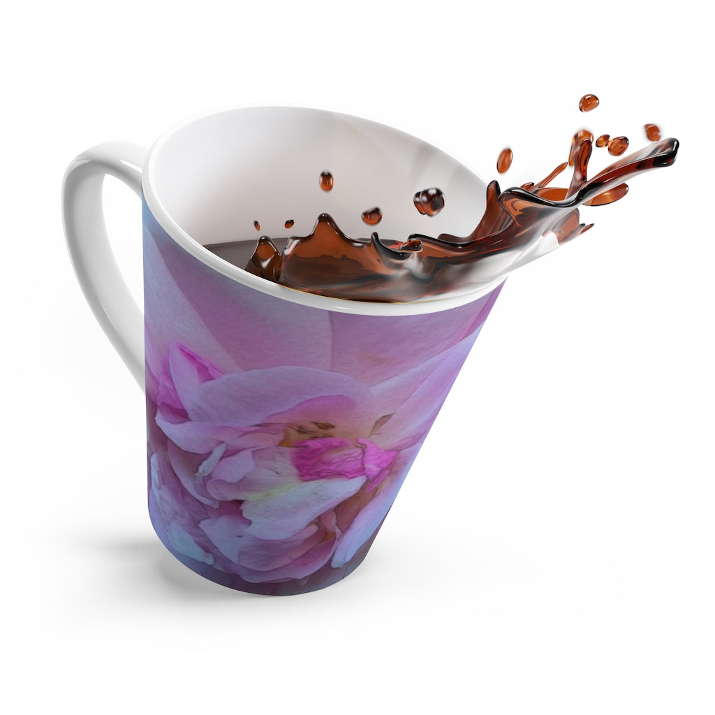 Wild Pink Rose Latte mug
