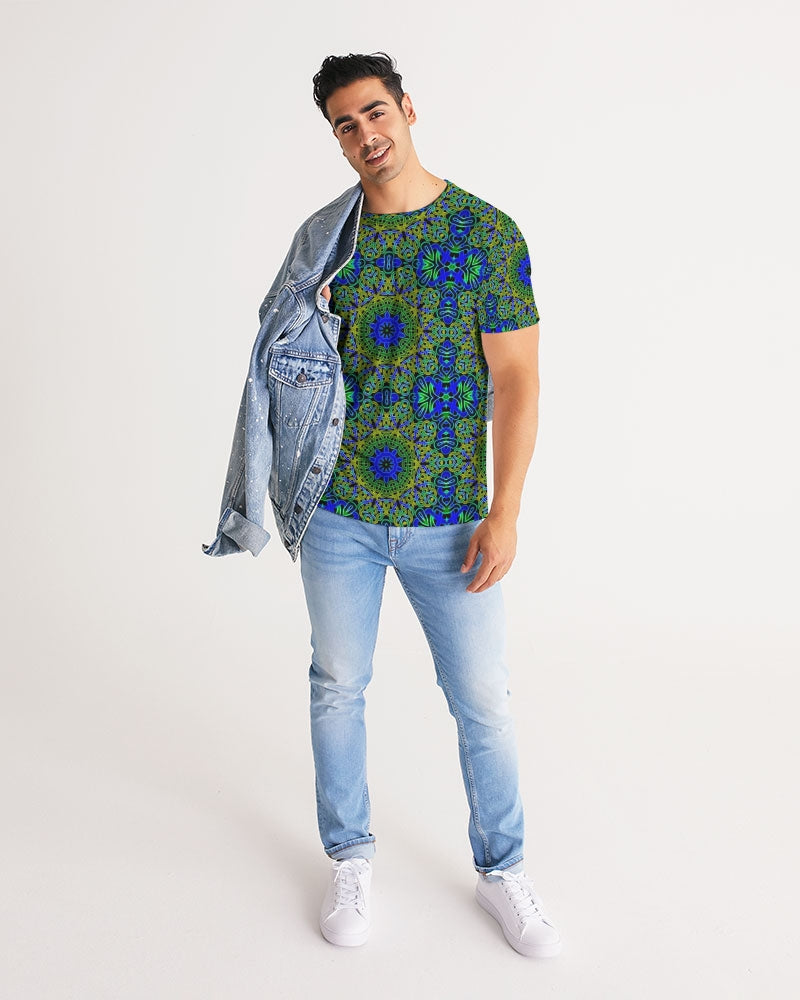 Blue Green Celtic Kaleidoscope Men's Tee