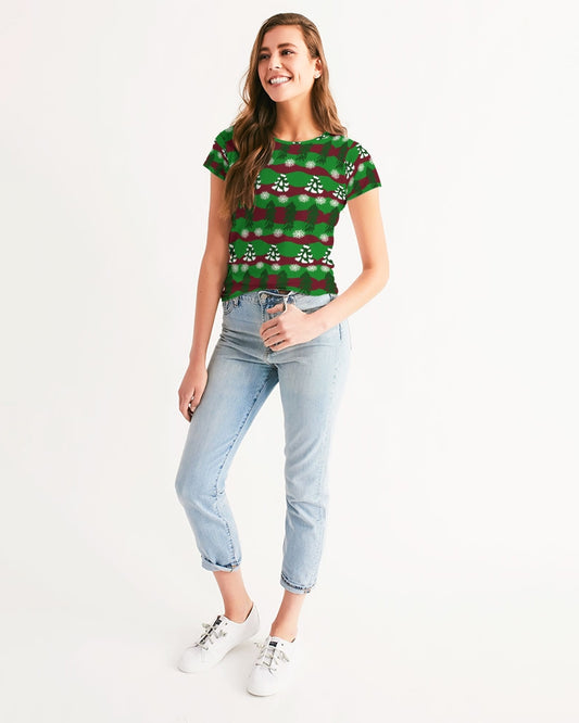 Snowy Evergreen Pattern Women's Tee