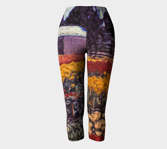 Vintage Field of Tulips Capris
