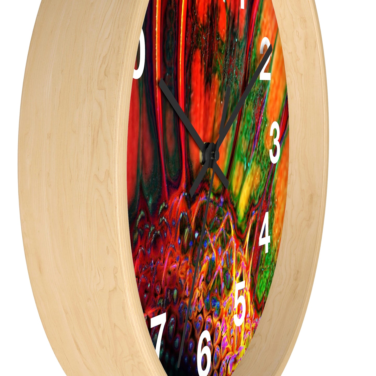 Orange Daisy Wall Clock