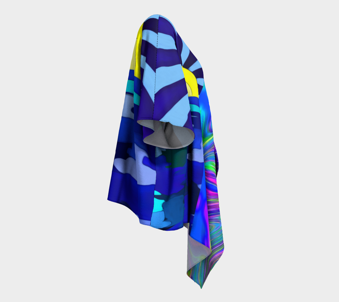 Sunset On The Lake Draped Kimono