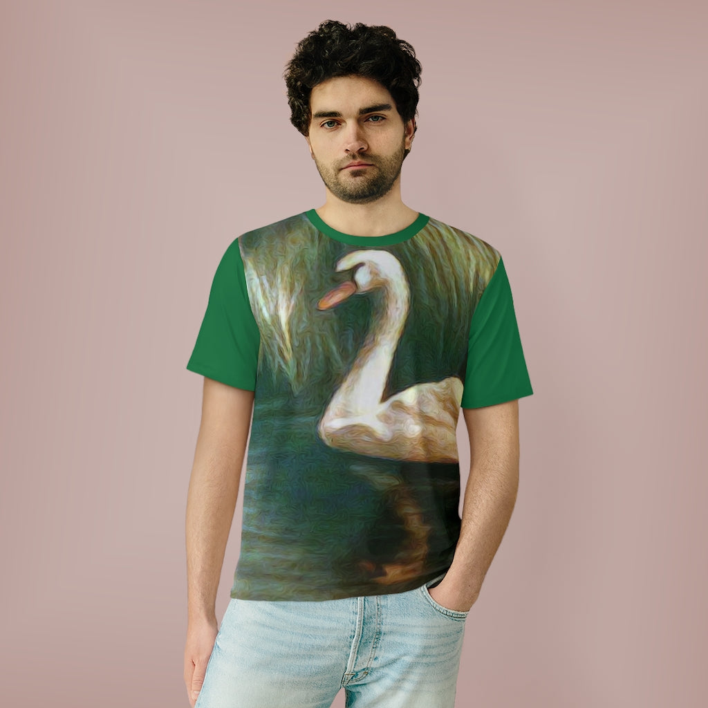 Swan Painting Unisex AOP Cut & Sew T-Shirt