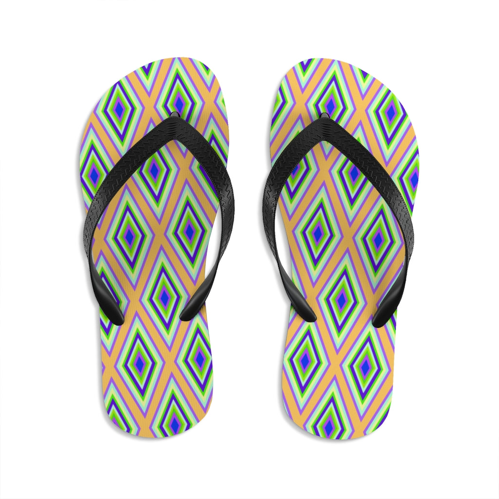 Colorful diamonds Variation 1 Unisex Flip-Flops