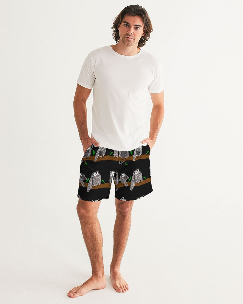 Owls Pattern Men's Swim Trunk