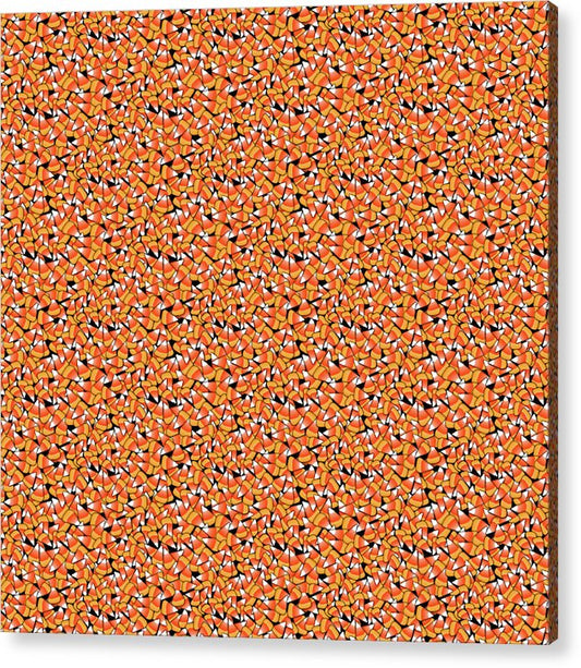 Fall Candy Corn Pattern - Acrylic Print