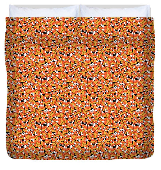 Fall Candy Corn Pattern - Duvet Cover