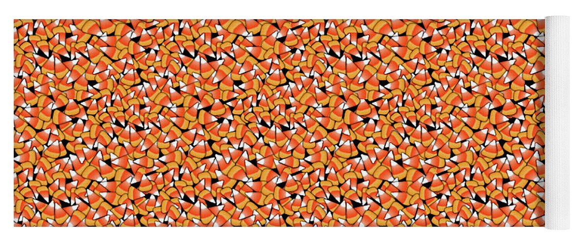 Fall Candy Corn Pattern - Yoga Mat