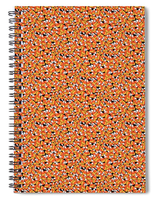 Fall Candy Corn Pattern - Spiral Notebook