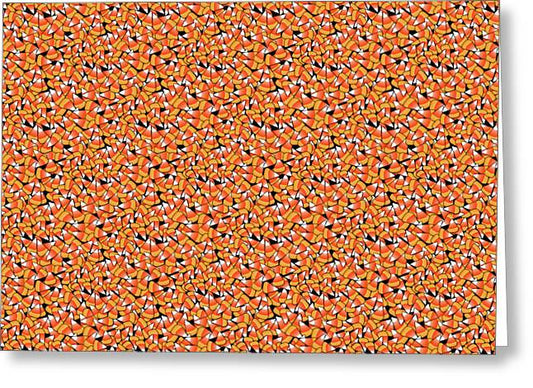 Fall Candy Corn Pattern - Greeting Card