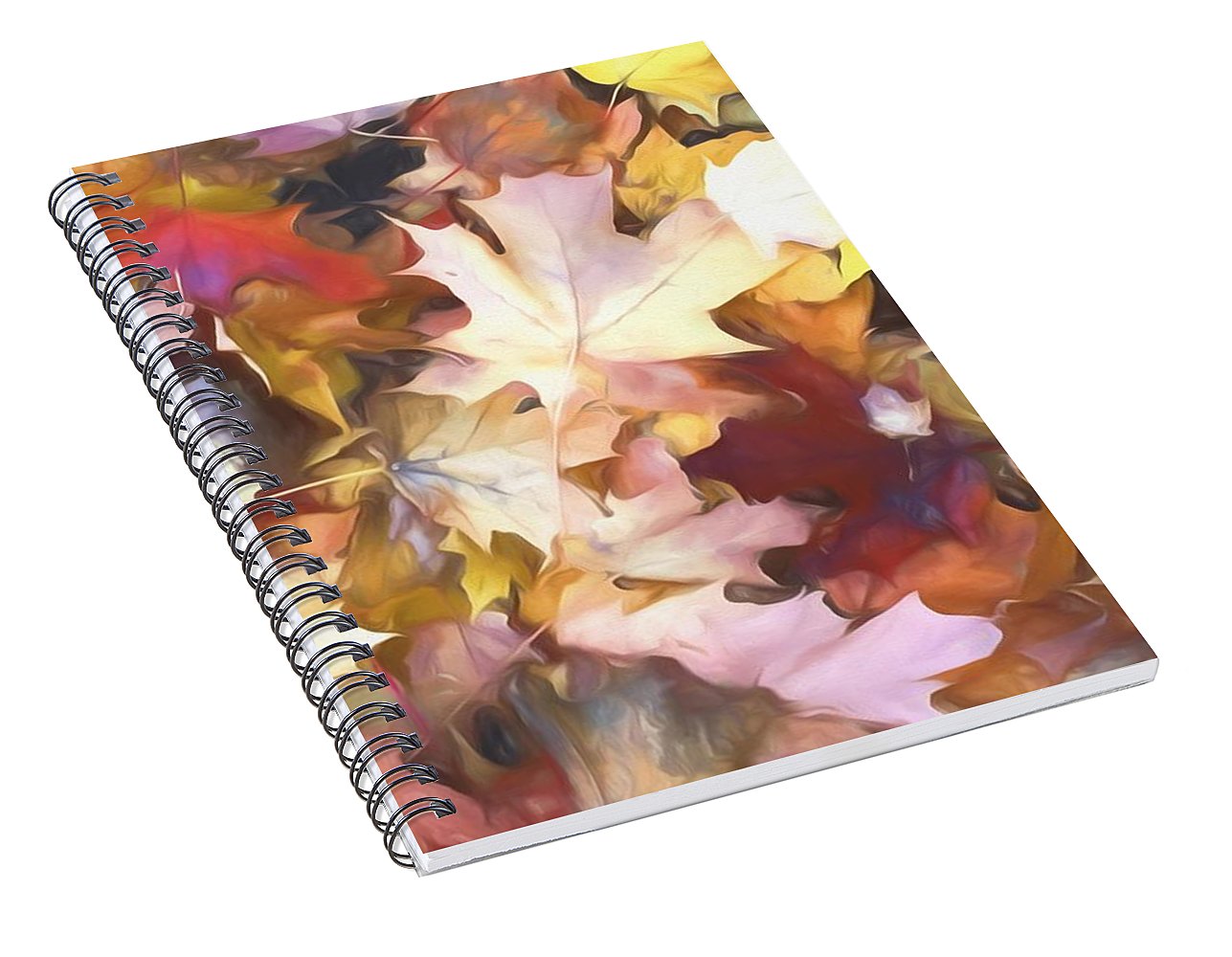Fall Leaves Bright - Spiral Notebook