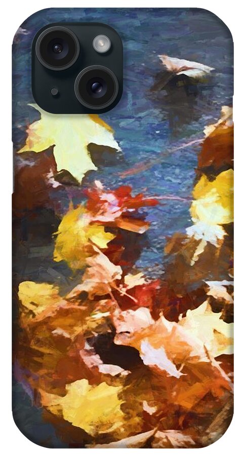 Fall Sidewalk Leaves - Phone Case