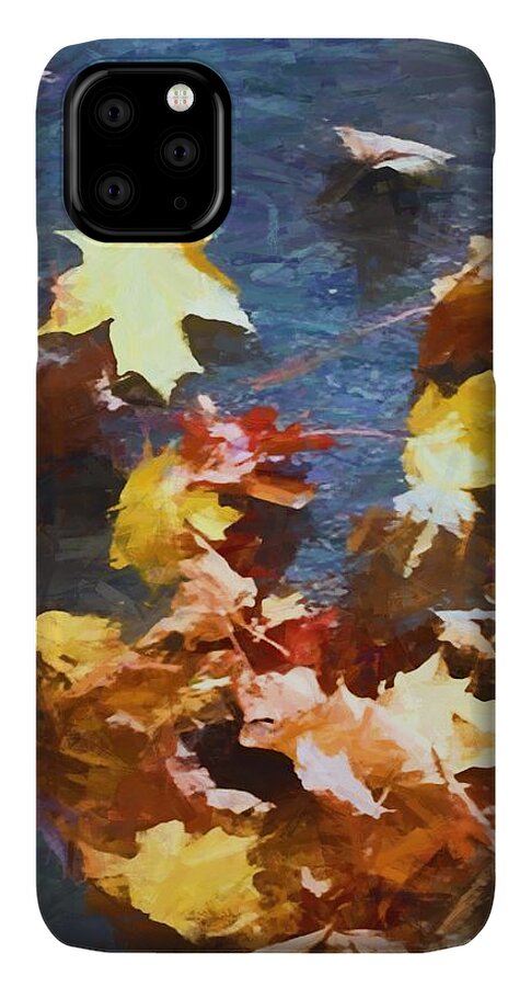 Fall Sidewalk Leaves - Phone Case