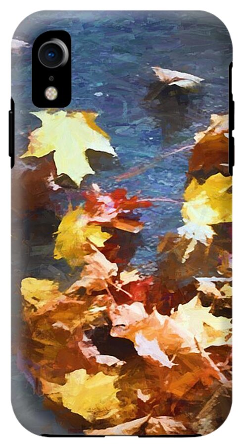 Fall Sidewalk Leaves - Phone Case