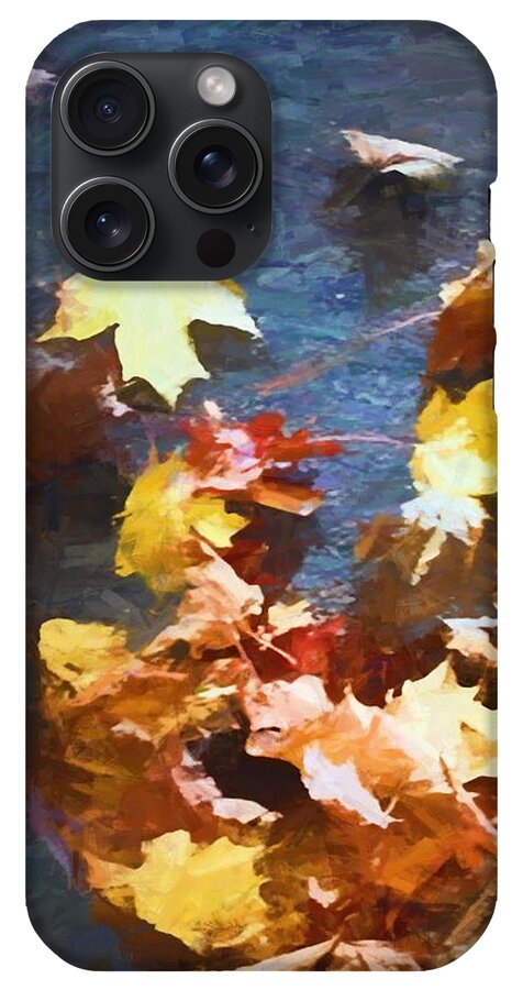Fall Sidewalk Leaves - Phone Case