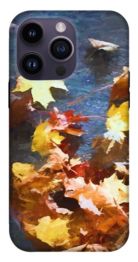 Fall Sidewalk Leaves - Phone Case