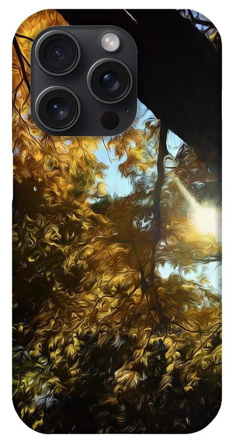 Fall Swirly Yellow Sunlight - Phone Case