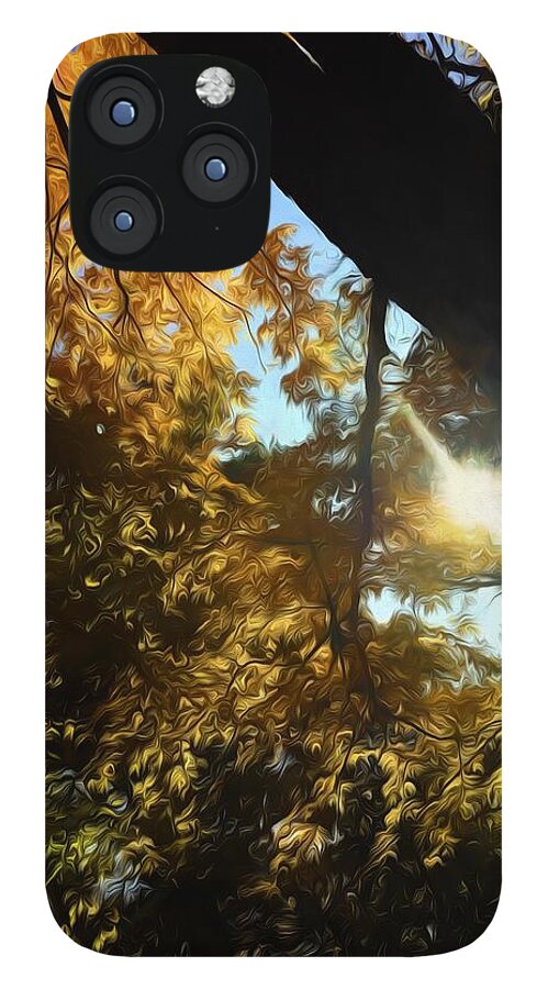 Fall Swirly Yellow Sunlight - Phone Case